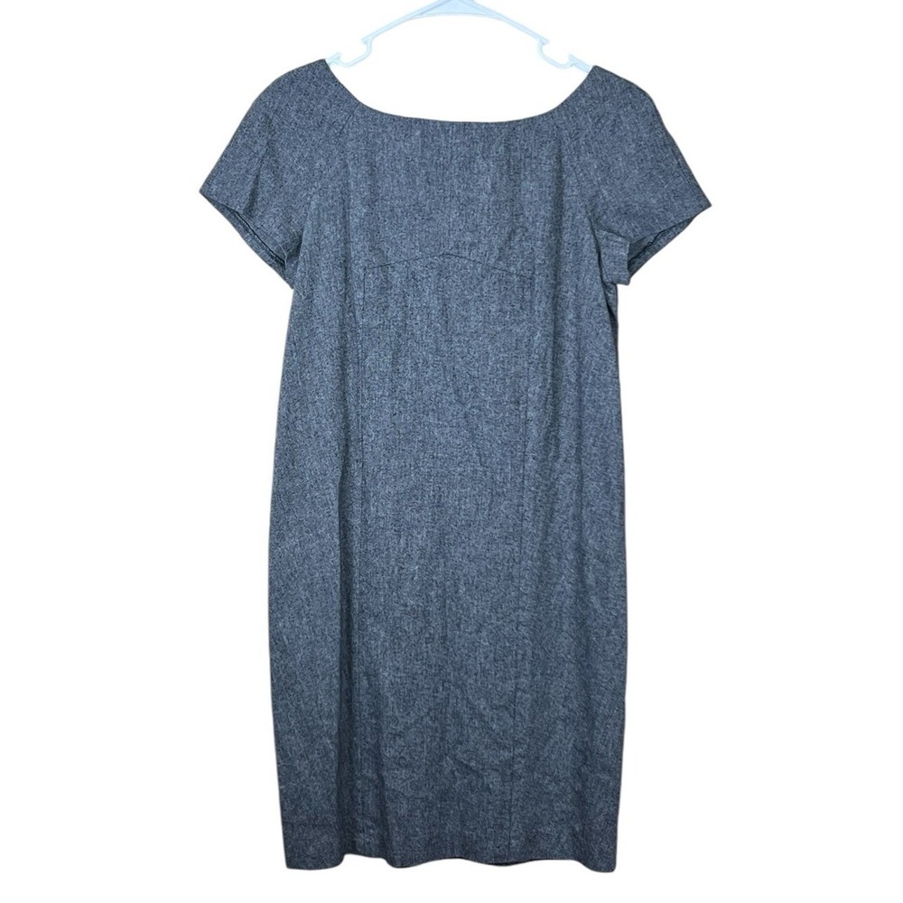 Zara Basic Women's‎ Gray Dress  Sz Small s Cap Sleeve Wool Blend Back Zipper